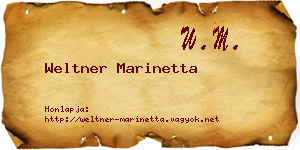 Weltner Marinetta névjegykártya